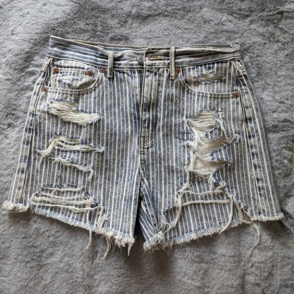 American Eagle  Distressed Striped Jeans NW… - Picture 1 of 7